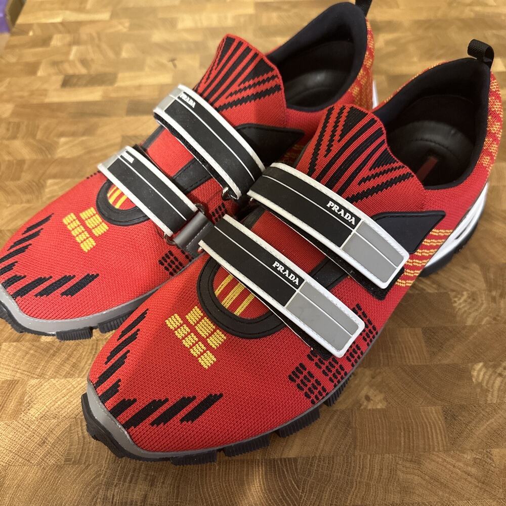 LUXURY PRADA CROSSSECTION SNEAKERS SHOES 4O3219 RED NEW Prada 9 Fits Size 11